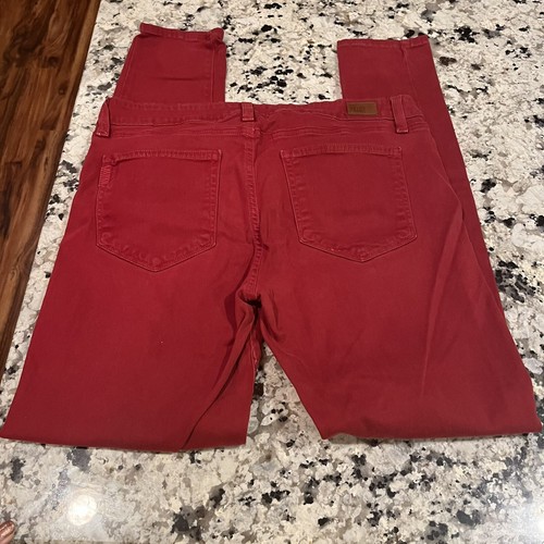 Jeans donna Paige Verdugo ultra skinny taglia 31 x 30 rosso anguria elasticizzato - Foto 12 di 12
