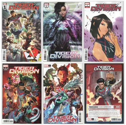 Tiger Division #1 MAIN Cover A & Variant B C D E F Cover Set LOT 2022