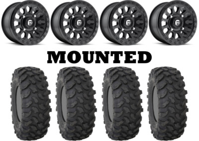 Kit 4 System 3 XTR370 Tires 35x10-15 on Fuel Vector Matte Black D579 Wheels CAN
