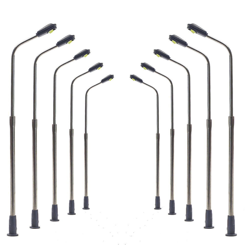 10pcs Model Railway 1:150 6cm Warm White Lamps Street Lights N Scale