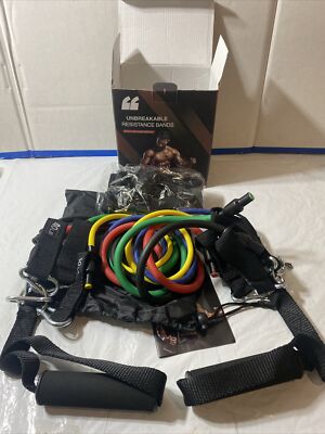 Unbreakable Resistance Bands Set   5 Stackable Exercise Bands up to 150lb New