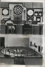 1955 Press Photo First atomic reactor station in operation in Russia - neo11721