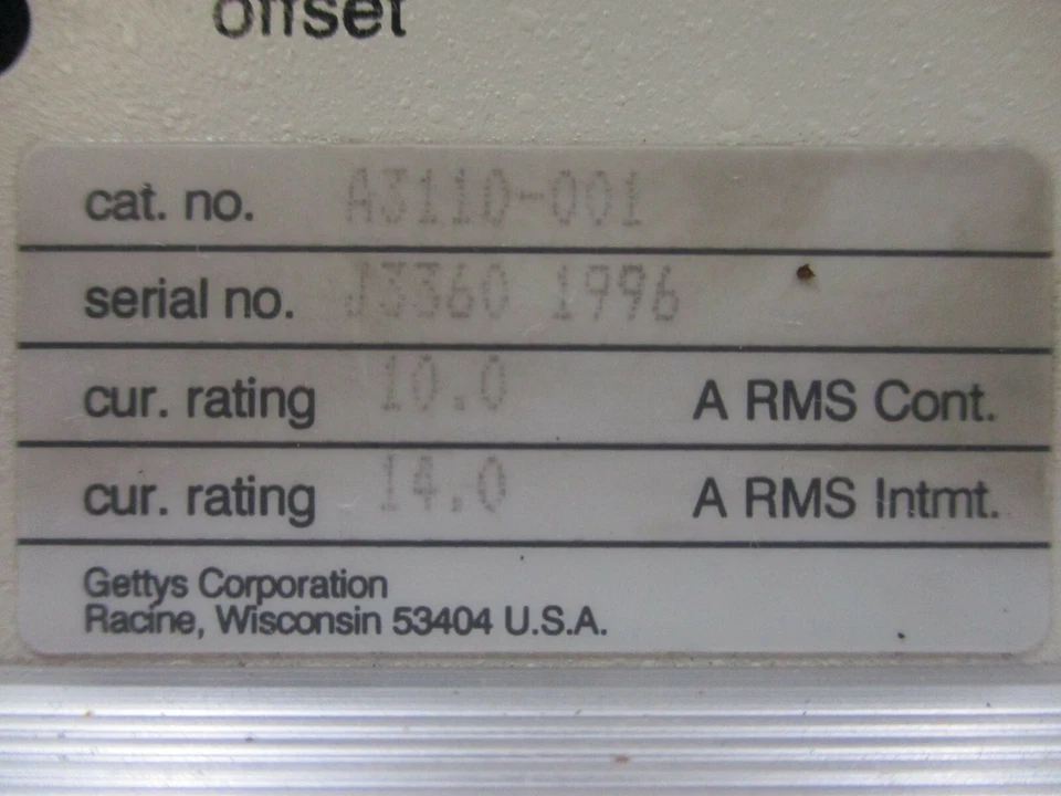 Gettys A3110-001 AC Servo Amplifier Module AEG 44-0087-30 - Image 4 of 4
