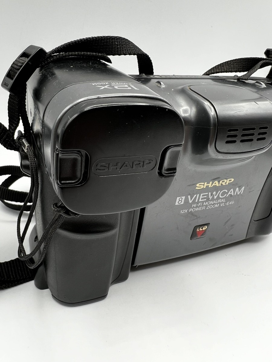 SHARP 8 VIEWCAM VL-E49 Black HI-FI MONAURAL 12X POWER ZOOM