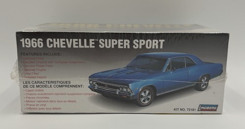 Vintage 1998 Lindberg 1966 Chevy Chevelle SS Super Sport 1/25 Kit - 第 2/6 張圖片