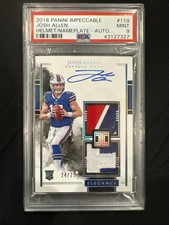 2018 Impeccable /25 Josh Allen PSA 9 Gorgeous PATCH  Rookie RC Autograph