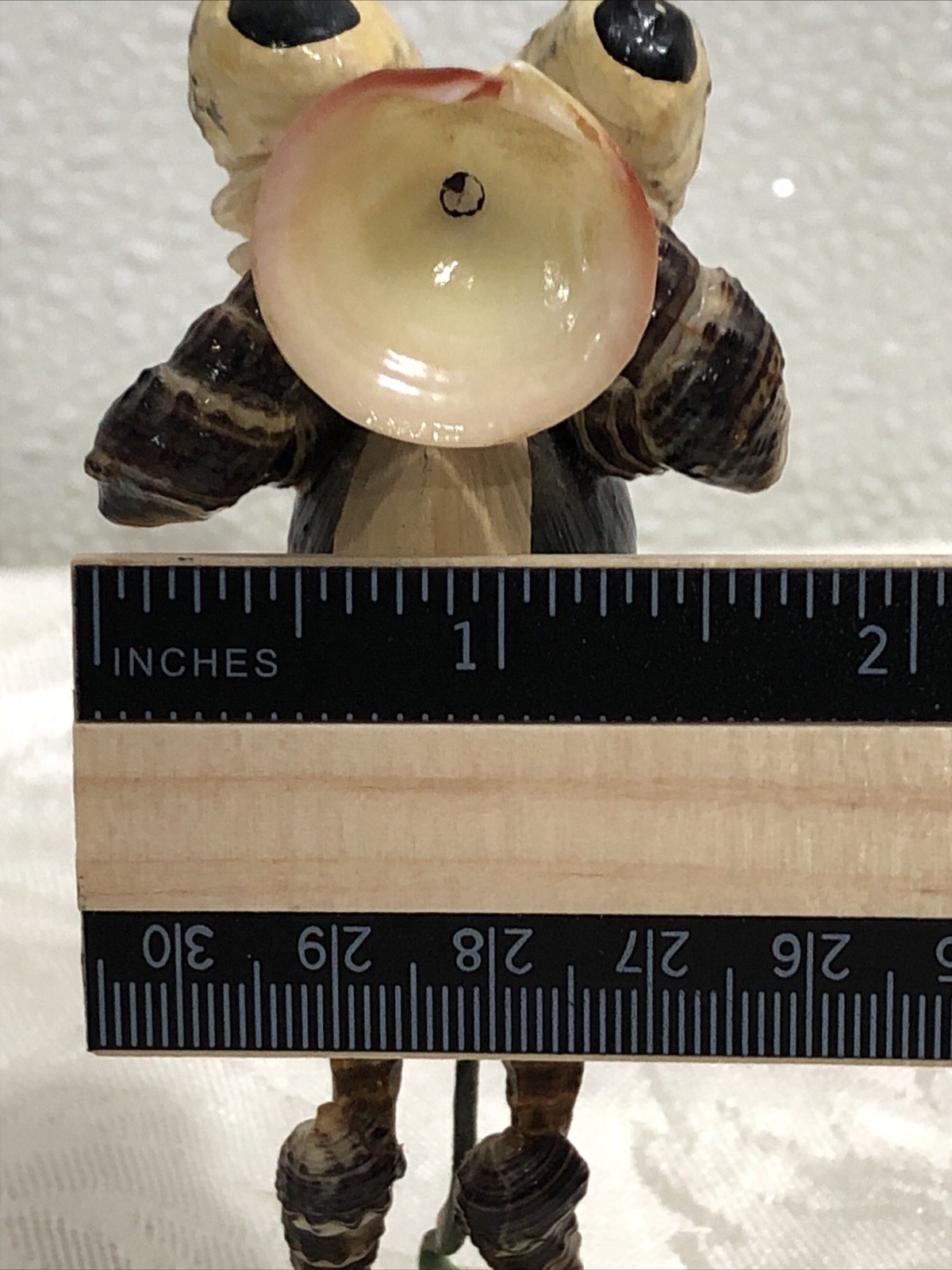 5 Vintage Souvenir ￼Frog Toad Guam Band Musicians Sea Clam Shell Figures “AS IS”