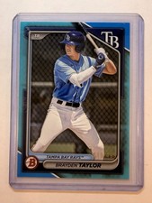 2024 Bowman Draft #BD-182 Brayden Taylor Sky Blue #/499 Tampa Rays