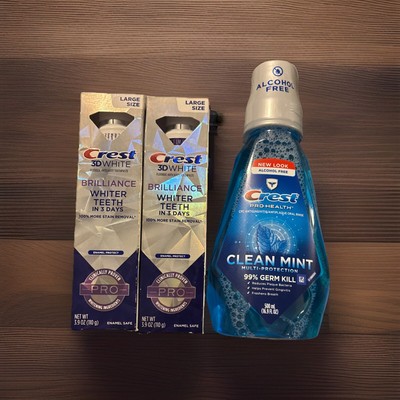2 Crest 3D White Brilliance Whiter Teeth PRO Toothpaste  3.9oz