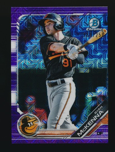 2019 Bowman Chrome #BCP81 Mega Box Purple Mojo Refractor /250 Ryan McKenna - Bild 1 von 2