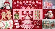 Christmas Photo Collage | Digital Wallpaper & Printable Wall Art