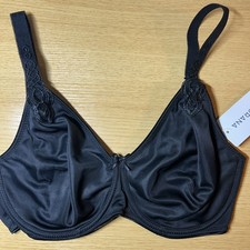 34DD BRA~UNDERWIRED  NON PADDED CUPS~NATURANA ~BLACK NEW(361)