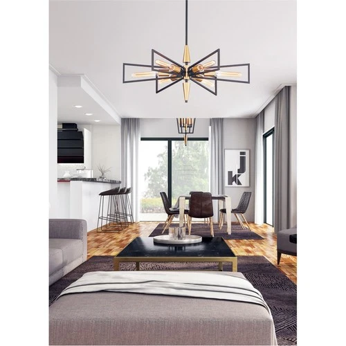 Maxim Lighting 11653BKSBR Wings Pendant Black/Satin Brass - Picture 5 of 5