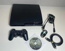 PS3 PlayStation 3 Slim Console Fallout Bundle OEM Controller Cables Tested