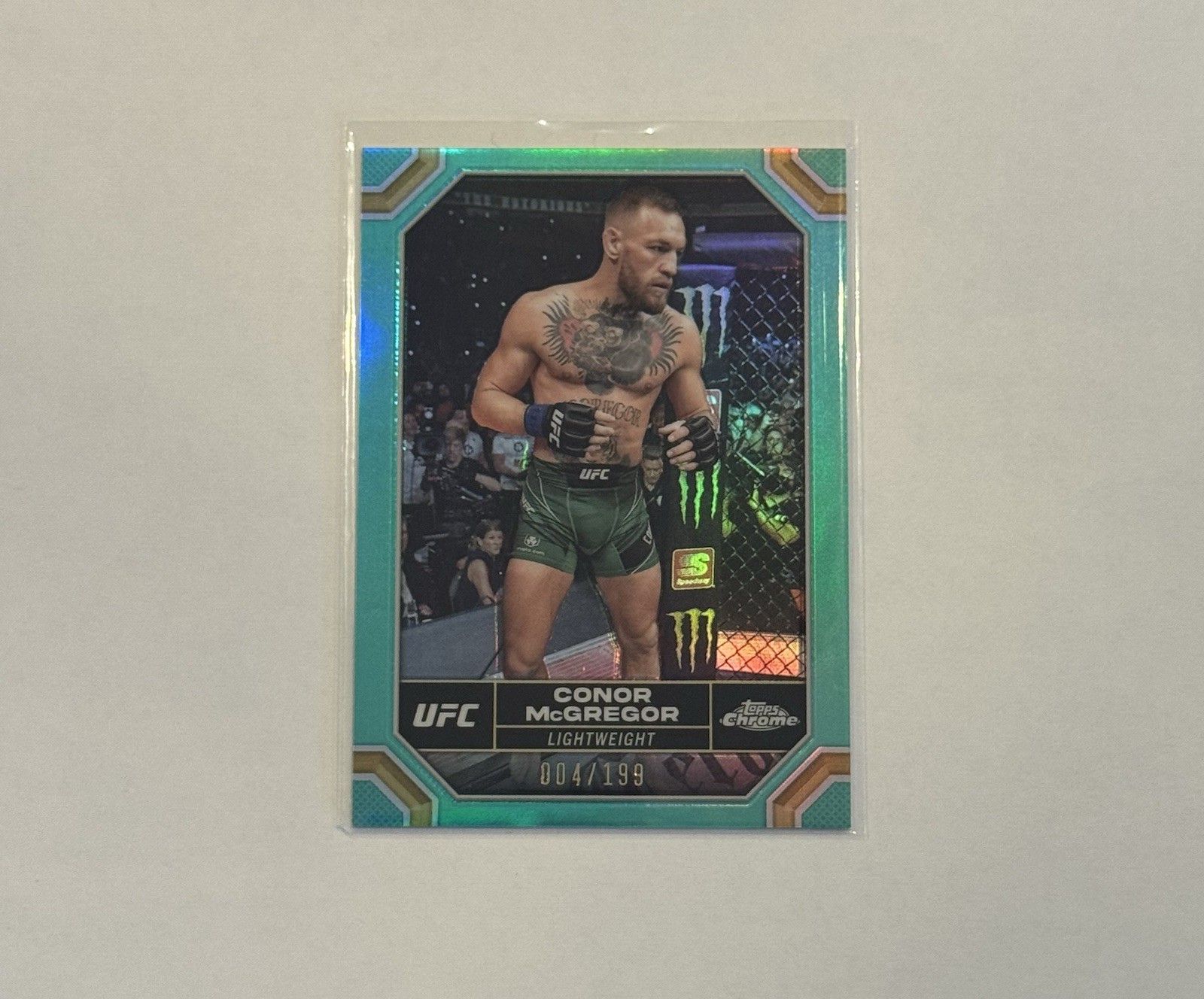 conor mcgregor UFC 2024 Topps Chrome Aqua Refractor /199