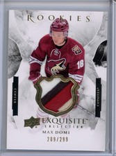 2015-16 Upper Deck Exquisite Collection Max Domi RC Rookie Patch (4xColor) /299