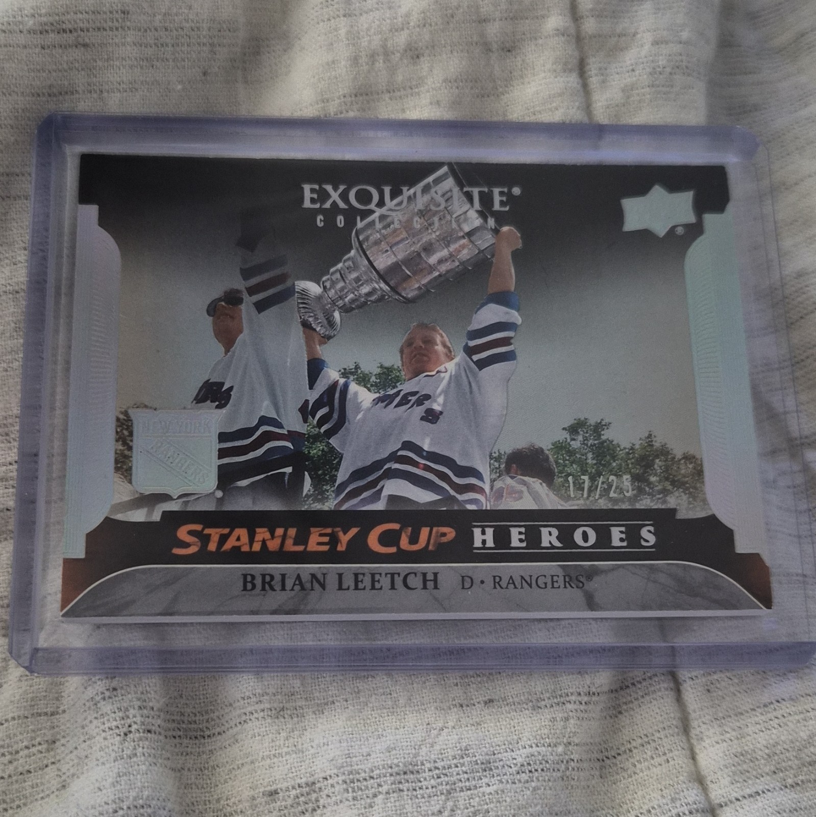 Upper Deck 2025-26 Exquisite Brian Leetch Rangers Stanley Cup Heroes /23 ESC-BL