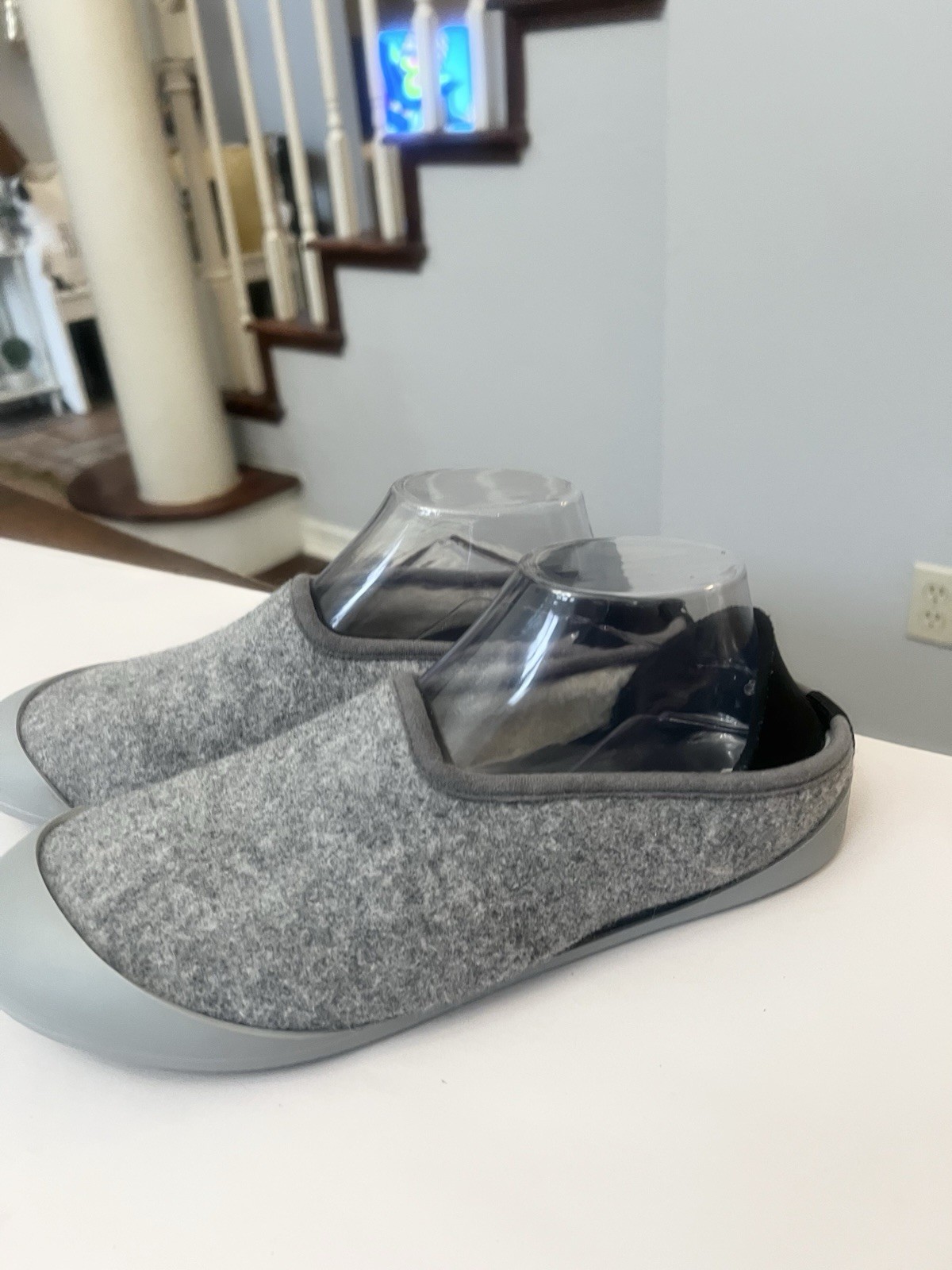 SAOLA Mahabis Classic Curve donna taglia 40 US 9 grigio lana sherpa foderato suola staccabile