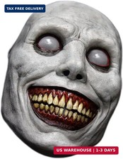 Scary Halloween Mask Smiling Demons Horror Scariest Creepy White Masks with Eye