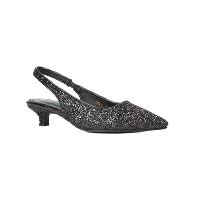 XY London - Damen Pumps ''Gerri'', Glitzer, Sling Back, Kitten Heel (XY197)