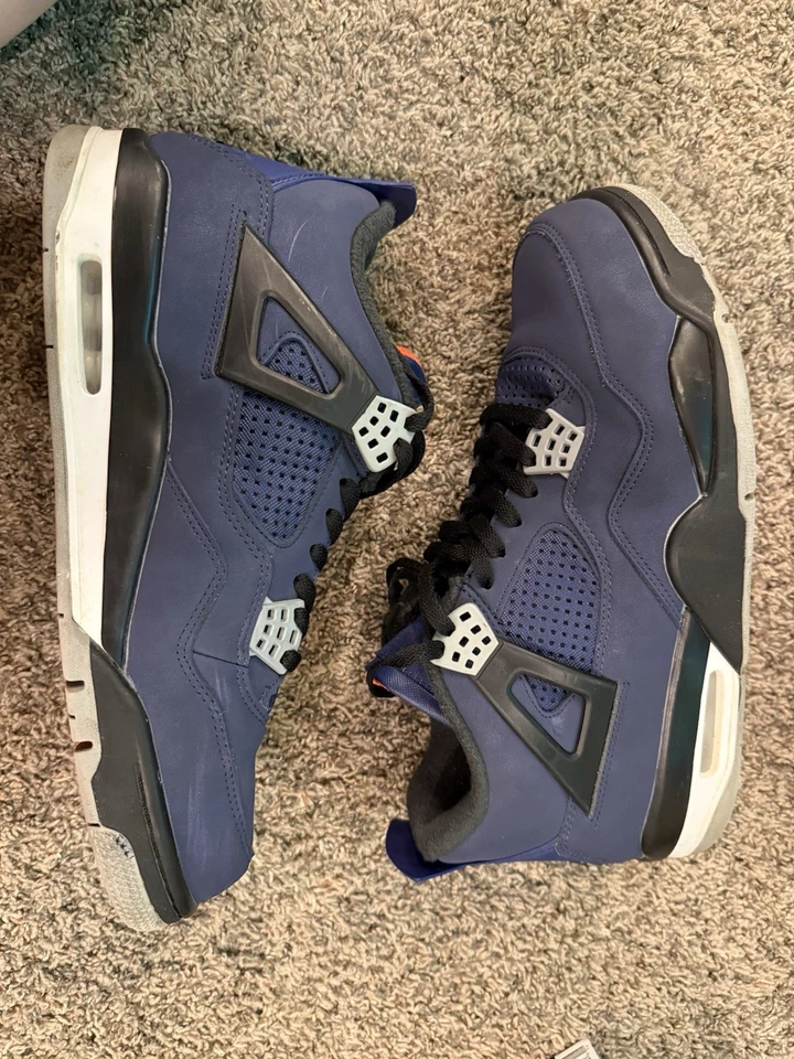 Talla 11 - Air Jordan 4 Retro Invierno Azul Leal/Blanco 2019 SIN CAJA Foto 2 de 4