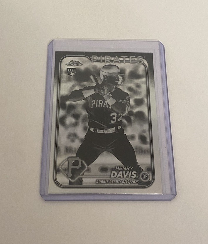 2024 Topps Chrome Update Henry Davis Rookie Debut RC Negative Refractor #USC128