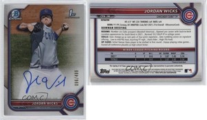 2022 Bowman Chrome Prospect Auto Refractor /499 Jordan Wicks #CPA-JW Auto