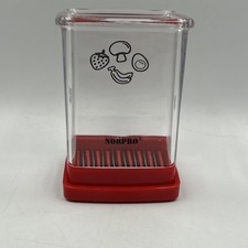 Norpro Speed Slicer with Push Plate, Red, 3"L X 3"W X 4.25"H