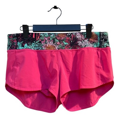 Lululemon Speed Up Shorts 2.5'' Fuchsia Pink Zen Garden Multi  Sz 8