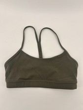 LULULEMON FLOW Y NULU BRA SIZE 8 Dark Green Guc