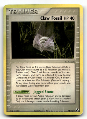 Claw Fossil 78/92 Normal Common Legend Maker MP