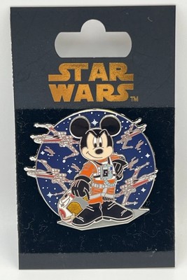Disney Pin 2007 DLR Authentic Star Wars Mickey X-Wing Pilot Rebel Alliance HTF