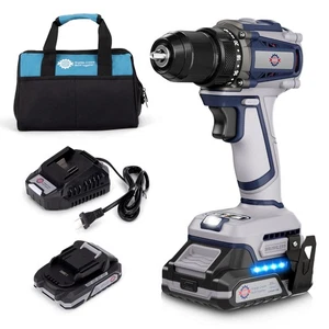 20V Cordless Drill, Power tool, 620 in-lbs Torque, 3/8" Metal Keyless Chuck w...