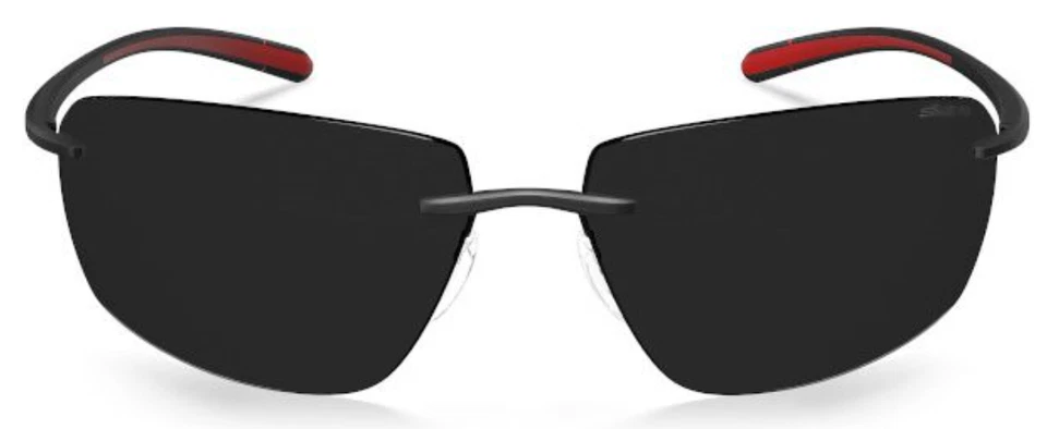 Óculos de sol Silhouette POLARIZADO Biscayne Bay 8727 9040 preto/vermelho corrida titânio - Imagem 3 de 4