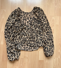 SheIn Damen Bluse Crop Leopardenmuster Langar...