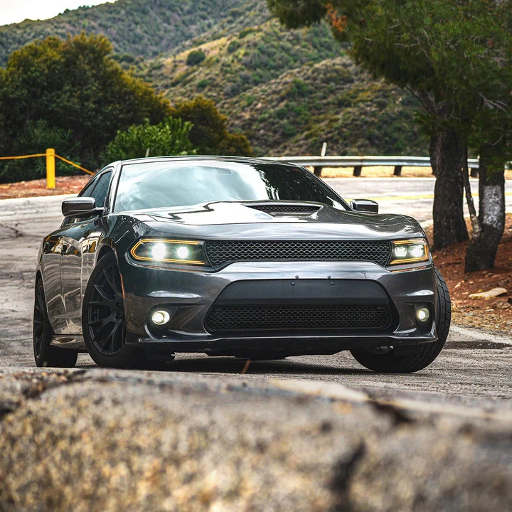 Alpharex Para Dodge Charger 2015-2023 LUXX LED Proyector Faros Lámparas Negro Foto 4 de 4
