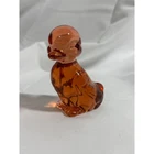 Vintage Fenton Art Glass Duck Figurine | Rare "Sample 8/82" Peach-Pink Rosalene