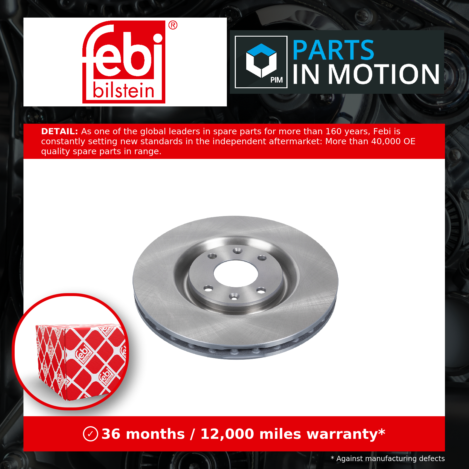 2x Brake Discs Pair Vented Front 305mm 44057 Febi Set 4246T1 4246V1 4249G8 New