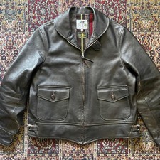 Himel Bros The Heron Zip - Black Shinki Horsehide Pigment Finish Leather Jacket