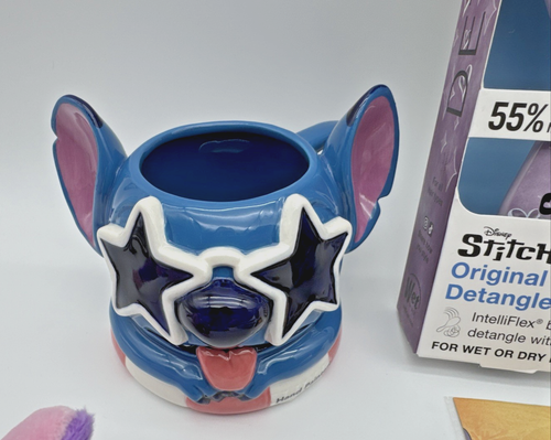 Disney Stitch Engel Paket 9-teilig Plüsch Becher Pinsel Socken Nachtlicht Geschenkset — Neu mit Etikett - Bild 4 von 12