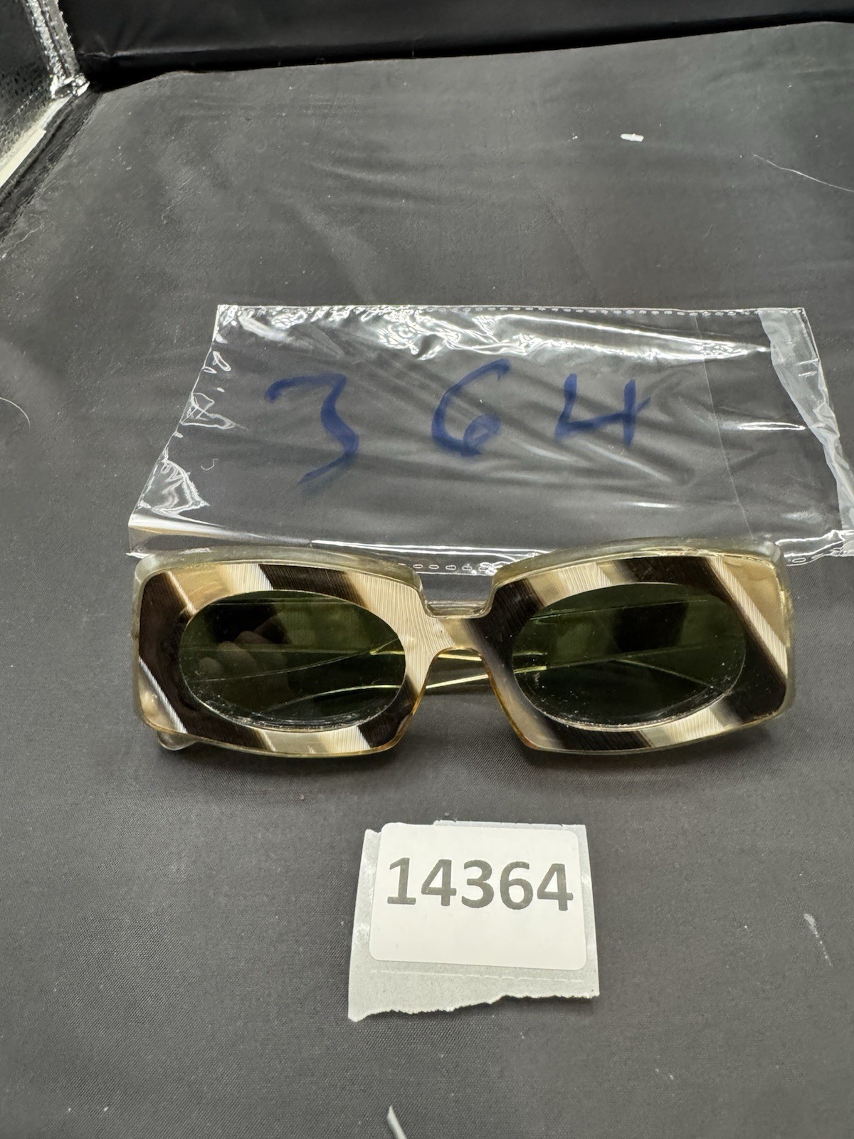 RECTANGULAR MIDCENTURY TORTOISE Gray  FRAME 1960'… - image 1