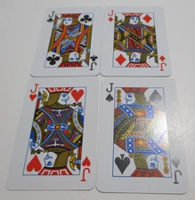 Single Swap Playing Cards LOT (4) JACKS HAWAII ISLAND HERITAGE HULA GIRL FS