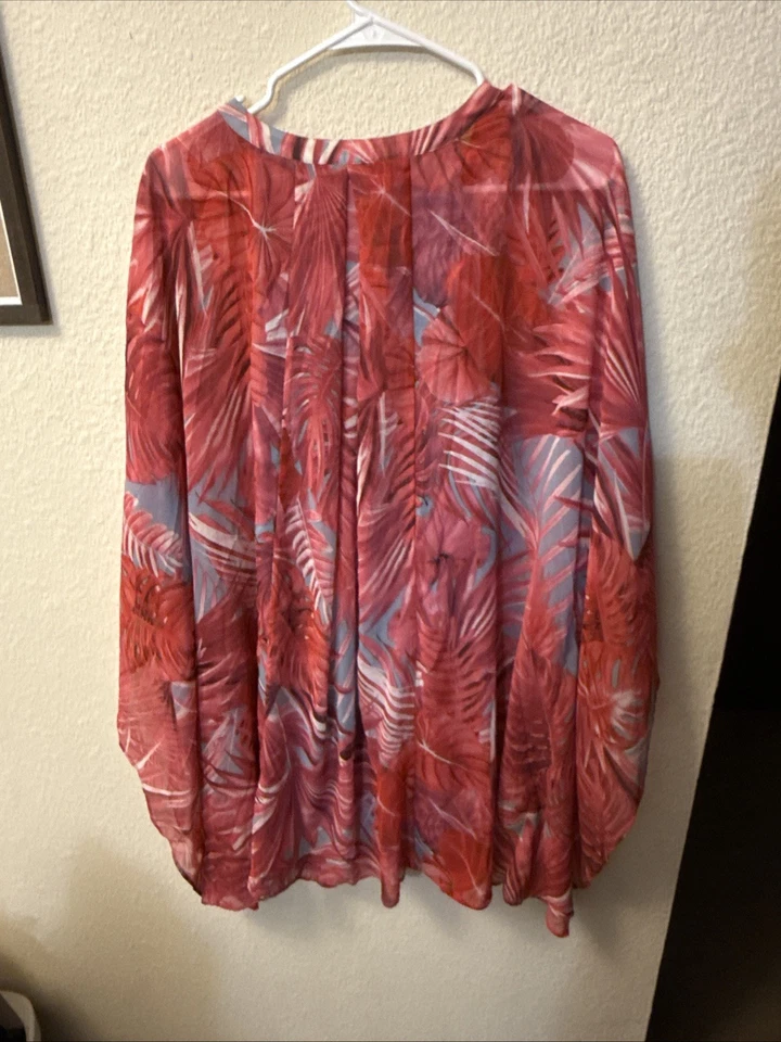 Vestido Jennifer Lopez Brillante Multicolor Tropical Floral Caftán Para Mujer Talla M Foto 3 de 4