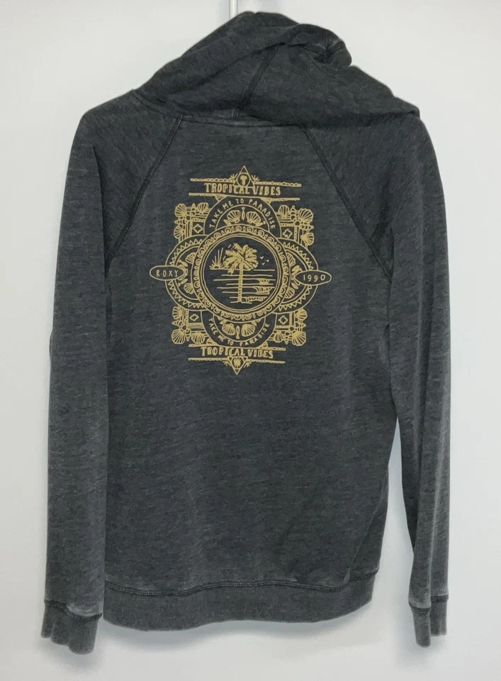 Roxy Pullover Hoodie Women’s Large Gray.   12078 - Image 2 of 4