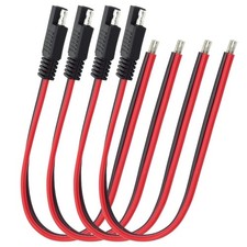 4-Pack 1ft 14AWG SAE Connector Quick Disconnect Plug Extension Cable for Auto...