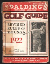 Spalding's Golf Guide 1922-Photos-results-stats-USGA revised rules-vintage ads