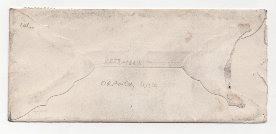 EE. UU. 1860 NARANJA WISCONSIN MANUSCRITO DPO JUNEAU COVER TO SAN JOSE CA Foto 2 de 2