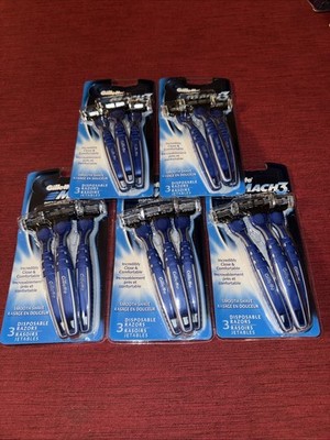 Gillette Mach 3 Razor. Pack of 5. 3 Razors in each pack. Brand New with Tags.