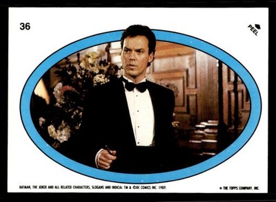 Bruce Wayne 1989 Topps Batman Stickers #36 ESE