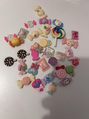 Zum Selbermachen 30 Harz Süße Süßigkeiten Flache Rückseite Charms